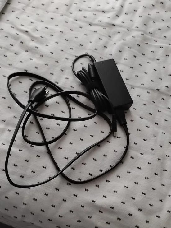 Black Laptop Power Adapter with USB-C Plug