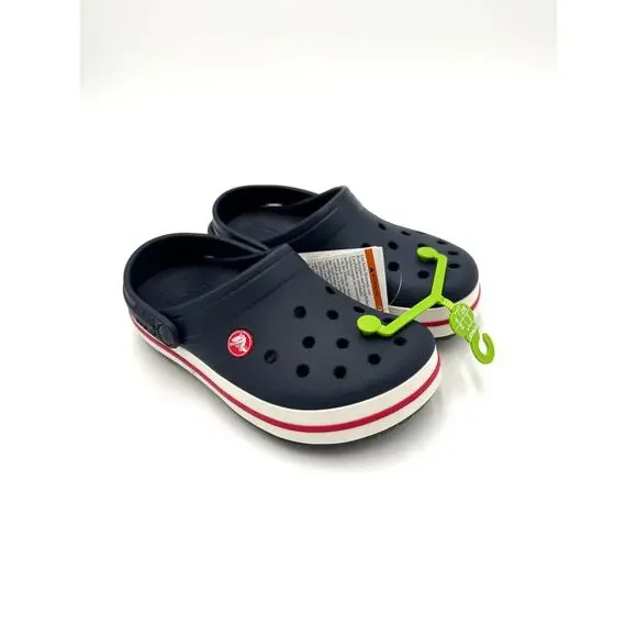 NWT Crocs Kids Crocband Clog - Navy/Red - J4 (big kid 4)