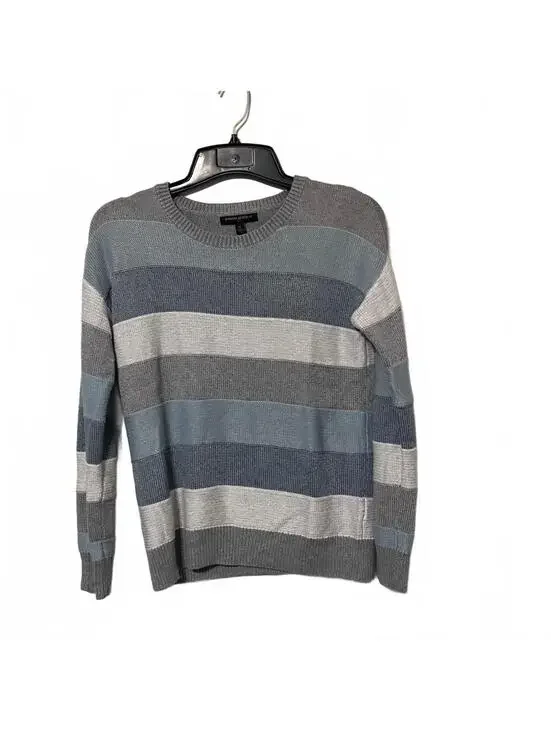 Banana Republic Men's Classic Preppy Blue Striped Knit Sweater Pullover Small