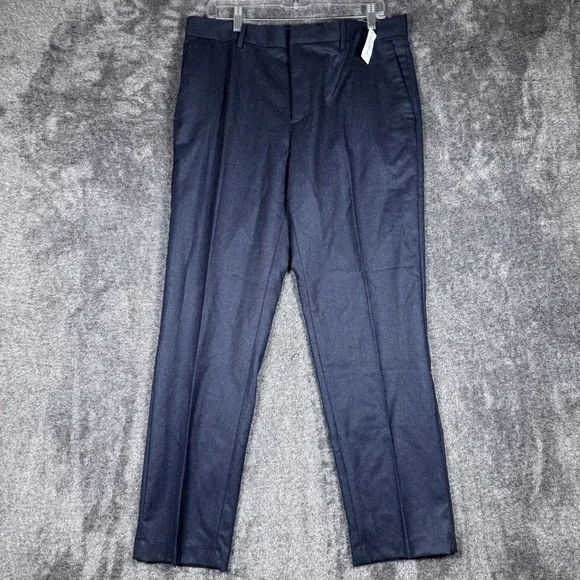 Banana Republic VBC Vitale Barberis Canonico 120s Wool Pants NWT 33x30 Navy