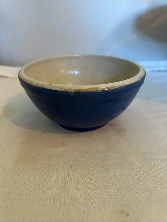 Uhl pottery stoneware Blue mixing Bowl