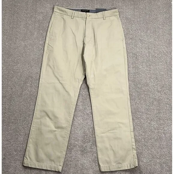 Banana Republic Pants Men‎ 34W 30L Khaki Gavin Chino Straight Fit Classic Cotton