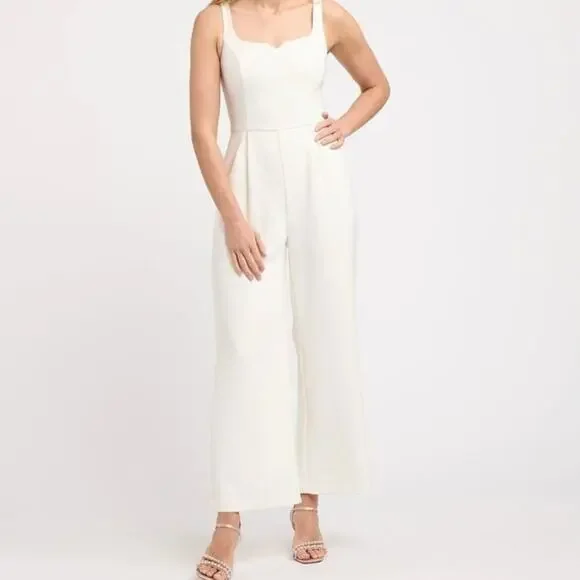 NWT Review Barcelona Jumpsuit in Ivory