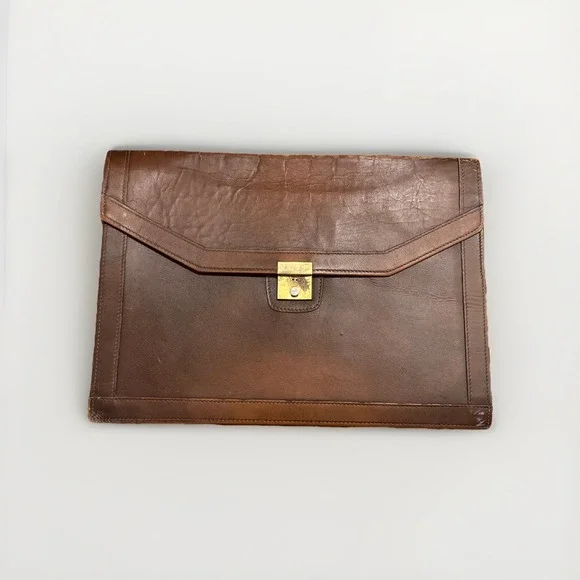 Vintage Hartmann Leather Laptop Document Portfolio Envelope Briefcase 1950 Talon