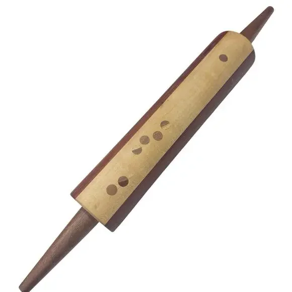 Wooden Rolling Pin‎ 23” With Celestial Moon Inlays