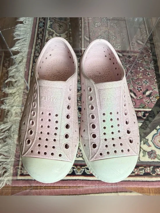 NATIVE SHOES | Jefferson Bling Sneakers Pink Bling/Shell White  Toddler 10