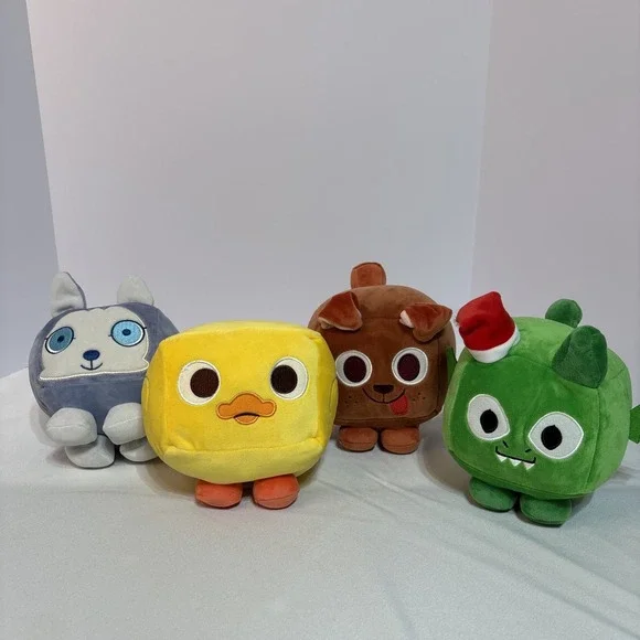 Pet Simulator X Plush Lot of 4 Corgi‎ Dragon Chick Cat Roblox No Codes
