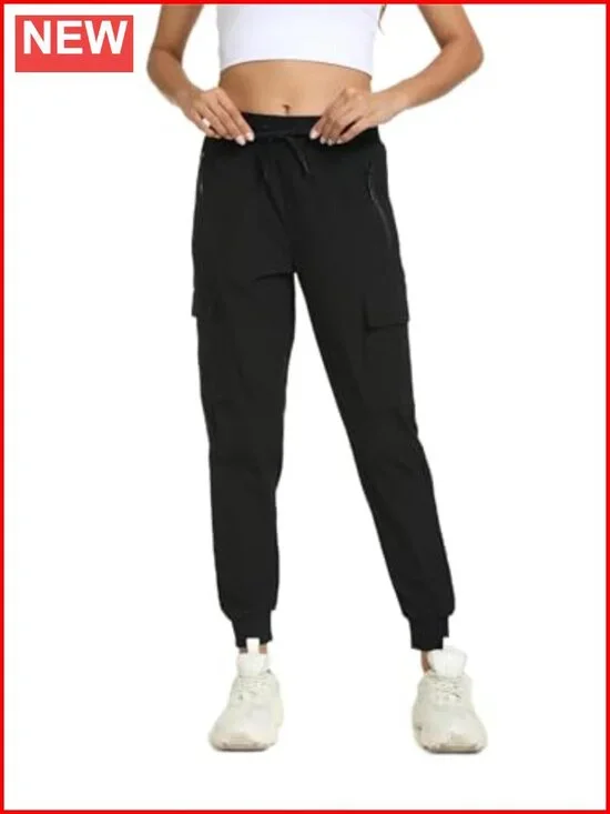 Womens Cargo Pants with Pockets Lightweight Quick Dry Water Resistant Joggers