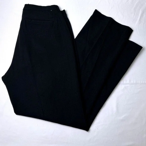 Banana Republic Men Wool Blend Stretch Straight Leg Dress Pants Size 33x32 Black