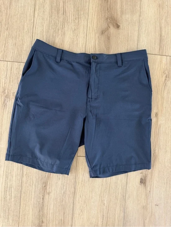 Banana Republic Navy Flat-Front Performance Shorts