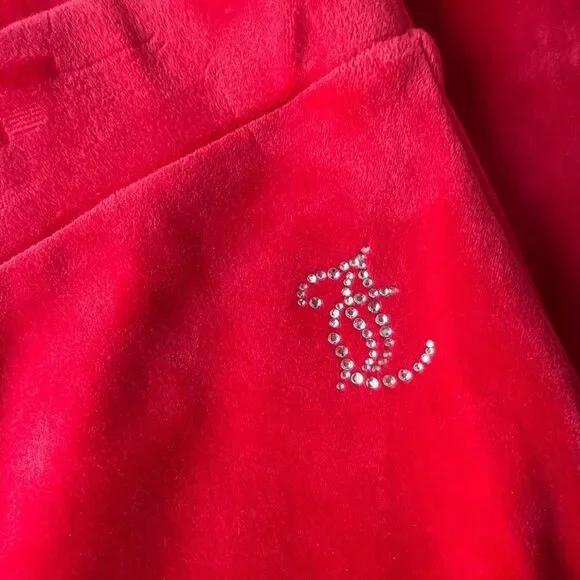 NWOT Juicy Couture Red Velour Pants