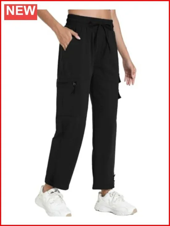 Quick Dry Women's Cargo Pants with Pockets Lightweight Hiking Joggers