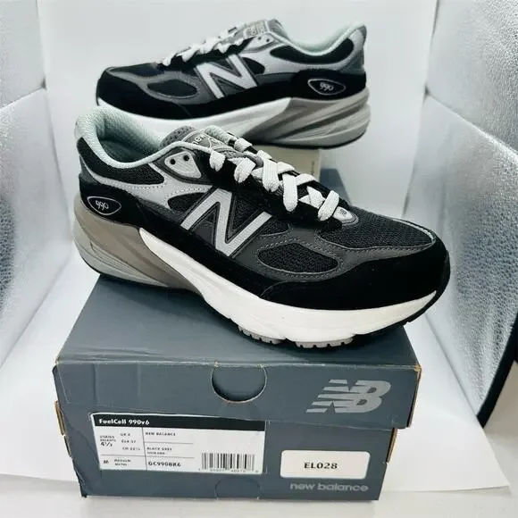 New Balance 990v6 FuelCell Black Grey GC990BK6 | Youth 4.5Y / Women’s 6 US | New