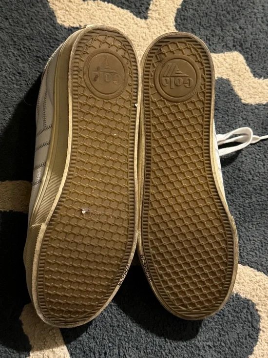 Gola Women’s Low-Top Sneakers in White with Tan Soles