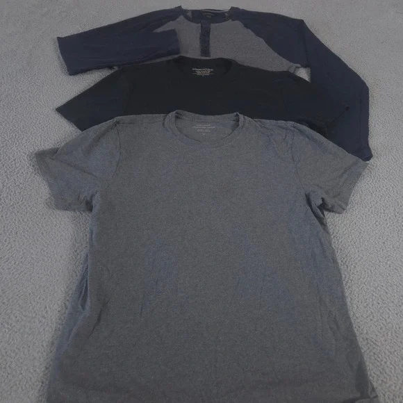 LOT OF 3 Banana Republic Shirt Mens XL/ XL Tall Luxe Touch Pima Cotton Henley