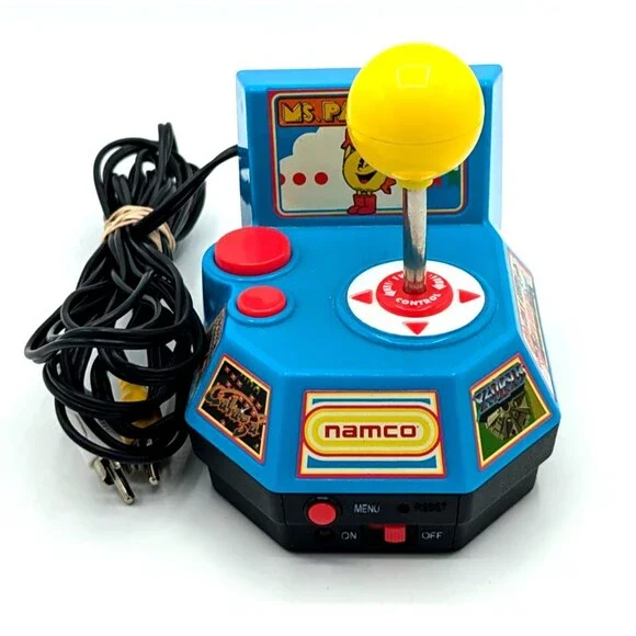 Ms. Pac-Man 5 in 1 Plug and Play 2004 Jakks Pacific TV Namco Game - Tested