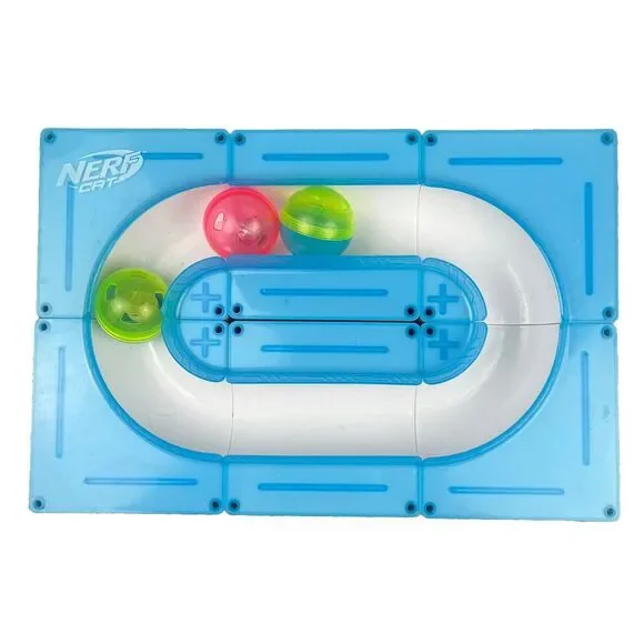 Nerf Modular Turbo Cat Track Toy Wtih 3 Balls Customize Shape Add Sets Gift Fast