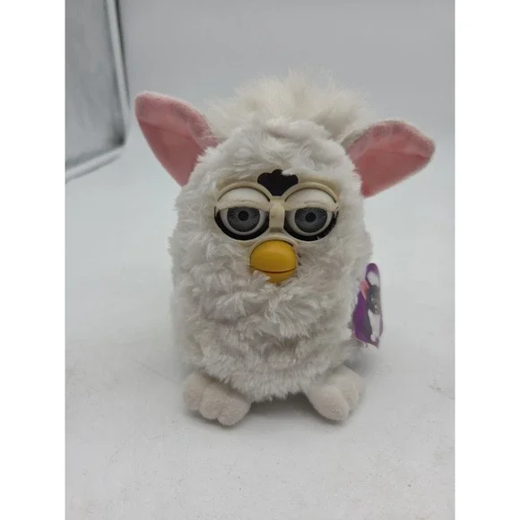 Vintage 1998 White Furby Tiger Electronics Model 70-800 W/ Tags Working