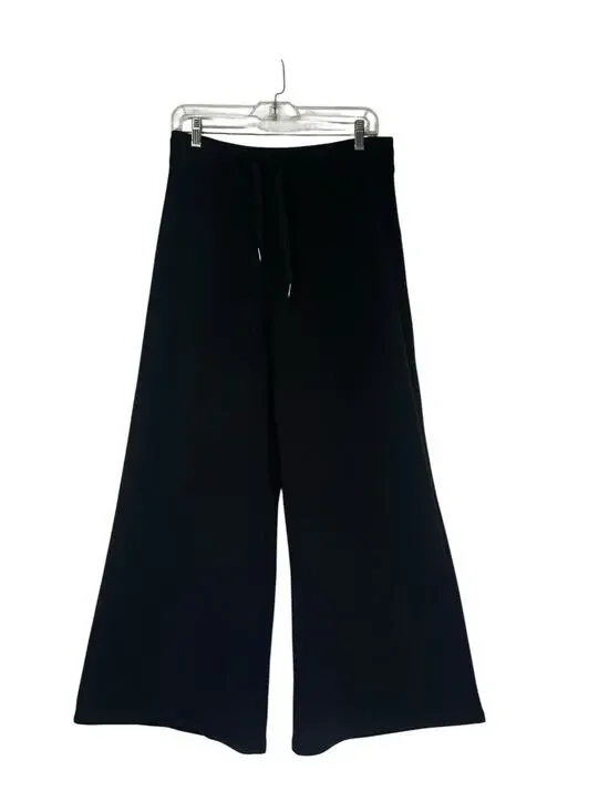 Spanx AirEssentials Wide Leg Pants Black Drawstring Lounge Trousers Large L