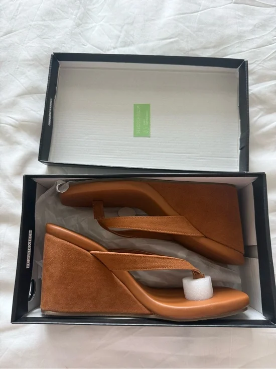 White Wedge Thong Sandals