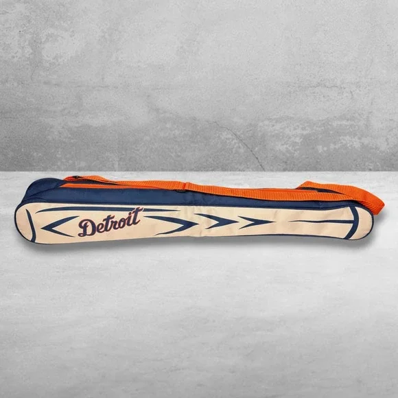 Detroit Tigers Cooler Insulated 6-Can Bag Navy Orange Miller Lite Baseball Bat