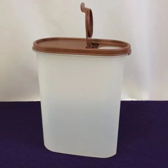 Tupperware Modular Mates Oval 4 #1614 w/ #1617 Brown Pour Seal Lid