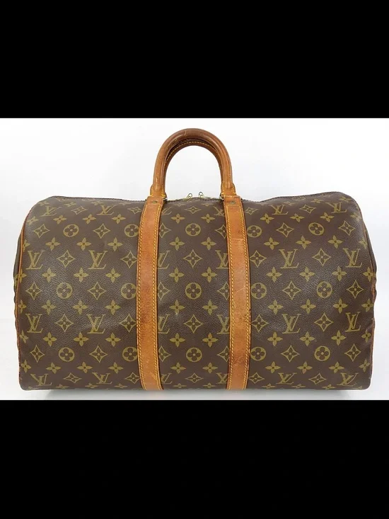 Louis Vuitton Brown Monogram Keepall Duffle Bag