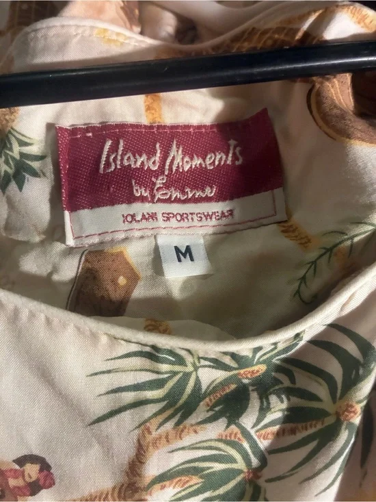 Vintage Island Moments by Iolani Hawaiian 2 Piece Top M Skirt Large Ukulele