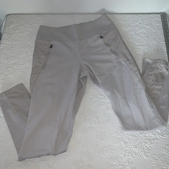 Athleta Women's Peak Hybrid‎ Fleece Tight In Birch Grey Size Medium