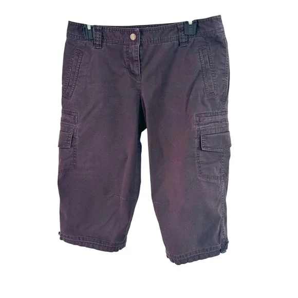 LOFT Marissa Gorpcore Y2k Utility Earthy‎ Brown Cargo Bermuda Short Bungee Hem 6