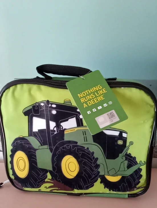 John Deere Green and Yellow Tractor Lunch Bag New
