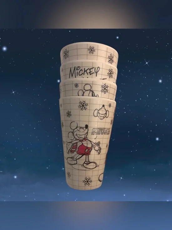 Disney Holiday Sketchbook Bamboo Fiber Cup Set