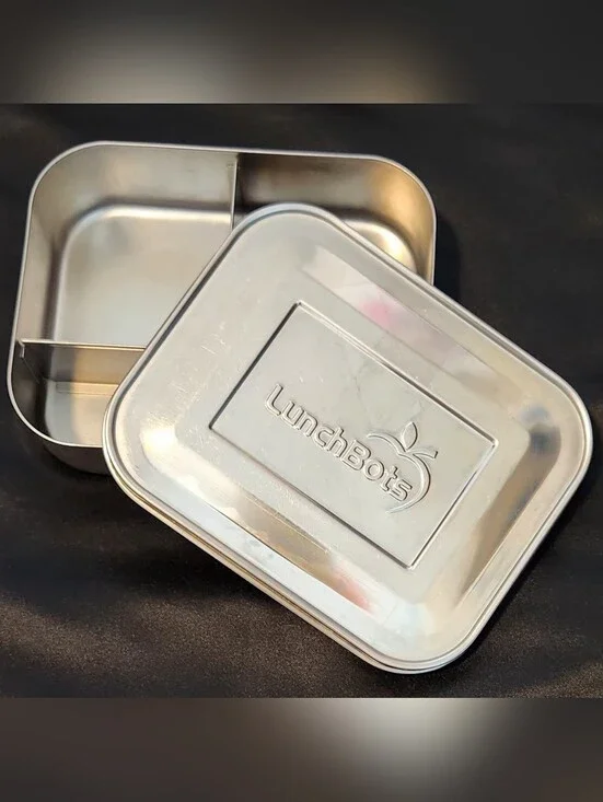 Lunchbots Small Trio Stainless Steel Bento Compartment Food Storage Box