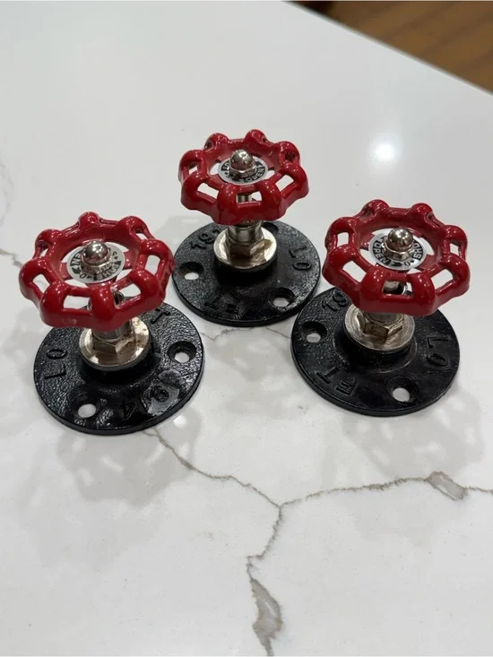 ✨ Set of 3 Industrial Steampunk Wall Hooks / Hardware Knobs ✨