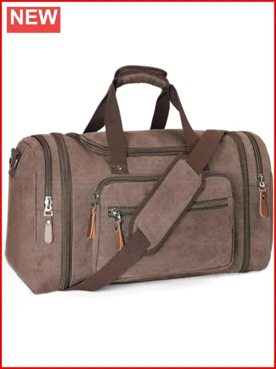 Canvas Duffel Bag Large Travel Tote Overnight Weekender Shoulder Luggage
