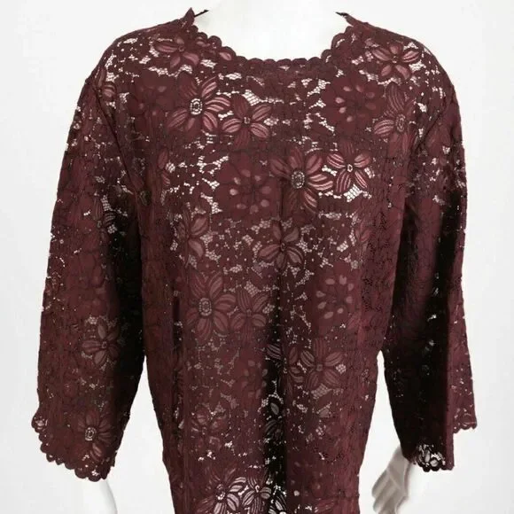 Zara Womens Lace Blouse Shirt Top S Small Floral
