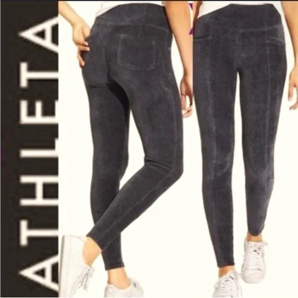 EUC - Athleta Cord High Waisted Metro Legging - size Medium Tall