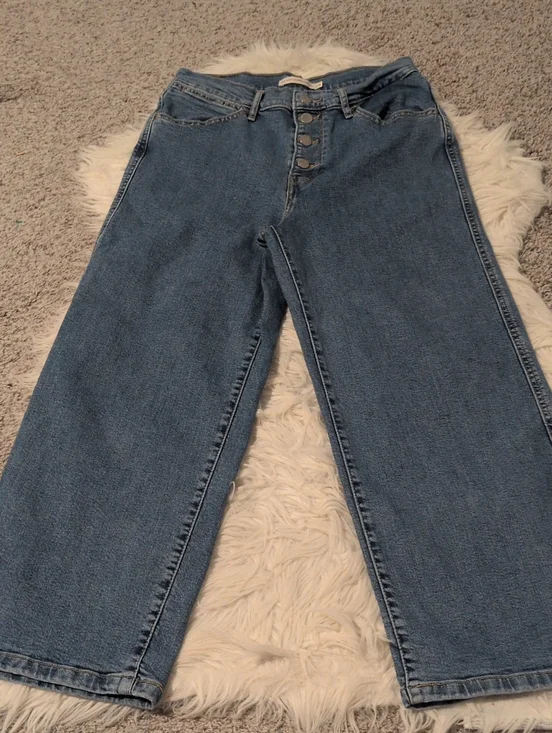 Levi Mile-High Cropped Wide Leg Pants