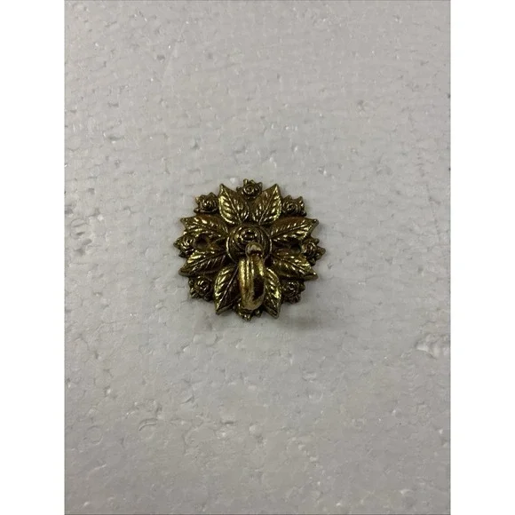 Vtg Brass Cast Iron Coat Towel