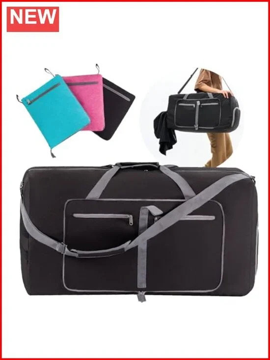 Large Travel Duffel Bag & Tote - Water Resistant Overnight Weekender Gym Bag