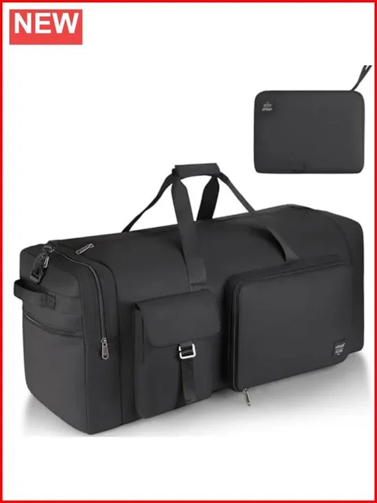 120L Travel Duffle Bag with Shoes Compartment, Foldable, Waterproof