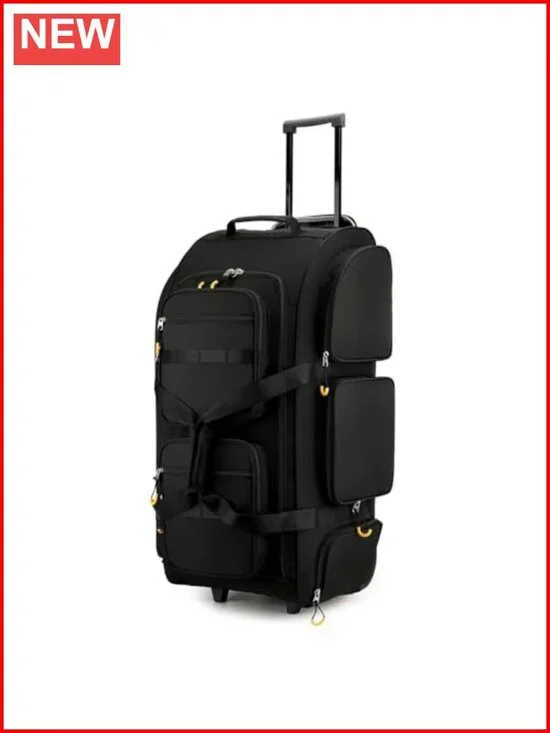 90L Rolling Duffle Bag with Wheels, Shoe Compartment, Water Resistant
