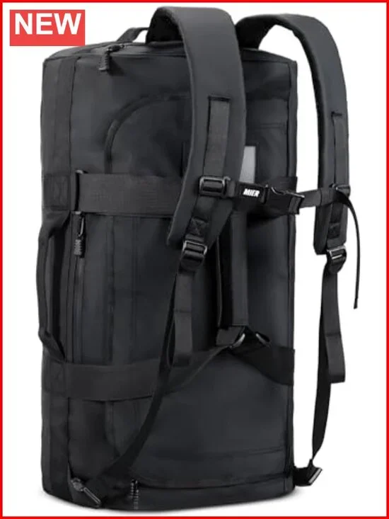 60L Heavy Duty Water Resistant Backpack Duffel, Convertible Travel Gym Bag