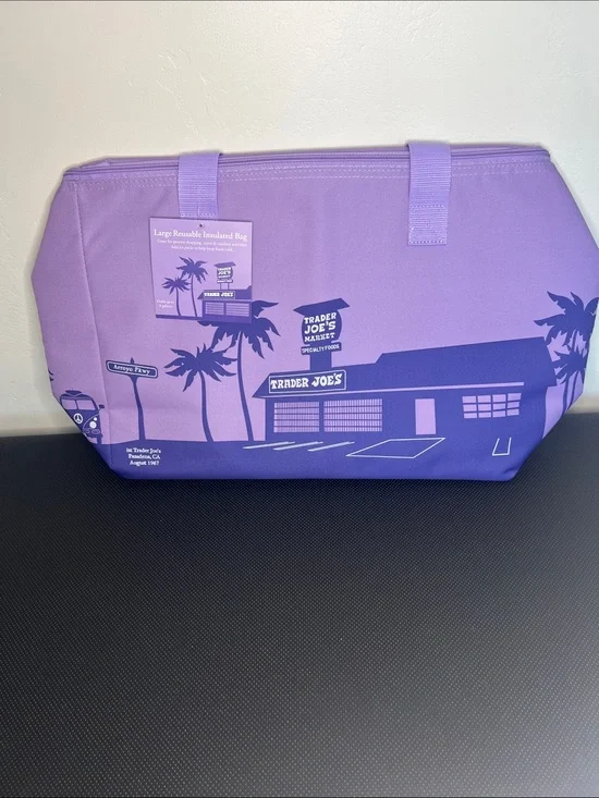 Trader Joe's Purple Insulated Reusable Food Storage Bag