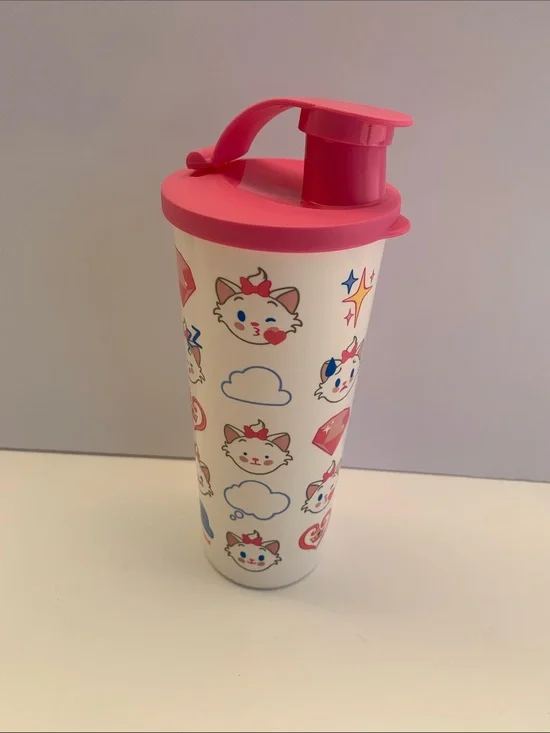 Tupperware  Emoji 16oz Tumbler Pink & White