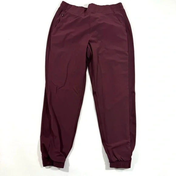 Athleta Brooklyn Jogger Pants Lined Maroon Size 12