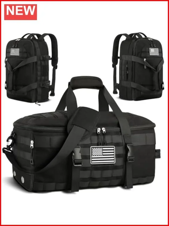 3-in-1 Carry On Duffel Bag with Shoe Compartment, Airline Approved 22x14x9,