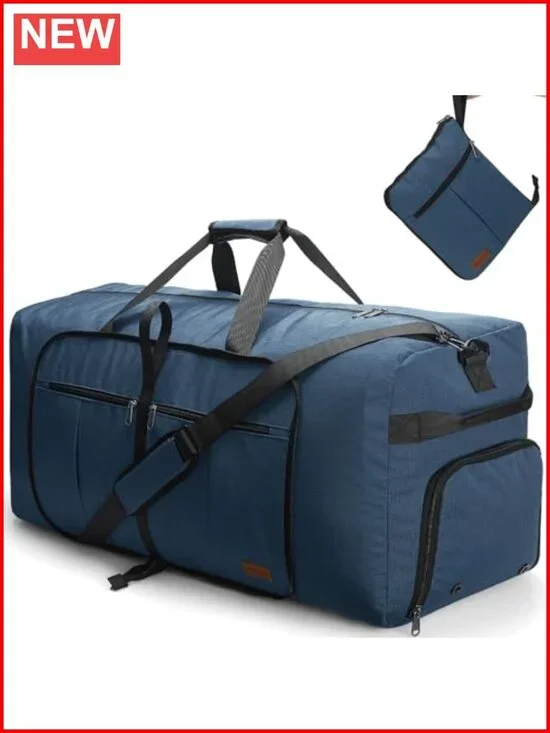 Foldable Waterproof Travel Duffel Bag with Shoe Compartment 120L