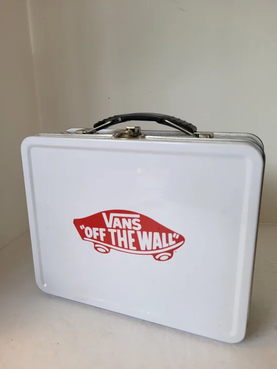 Vans Off The Wall Checkered White & Red Metal Lunchbox