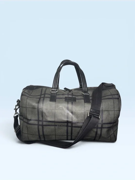 Coach Duffle Black Gray Weekender
